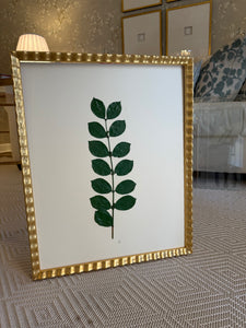Set of 4 custom framed green botanicals