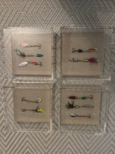 Load image into Gallery viewer, Fishing lures in 6”X6” acrylic box
