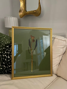 Pressed Tulip in Gold frame